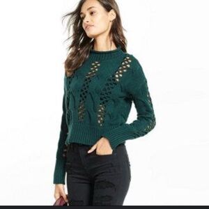 Express Teal Crew Neck Sweater